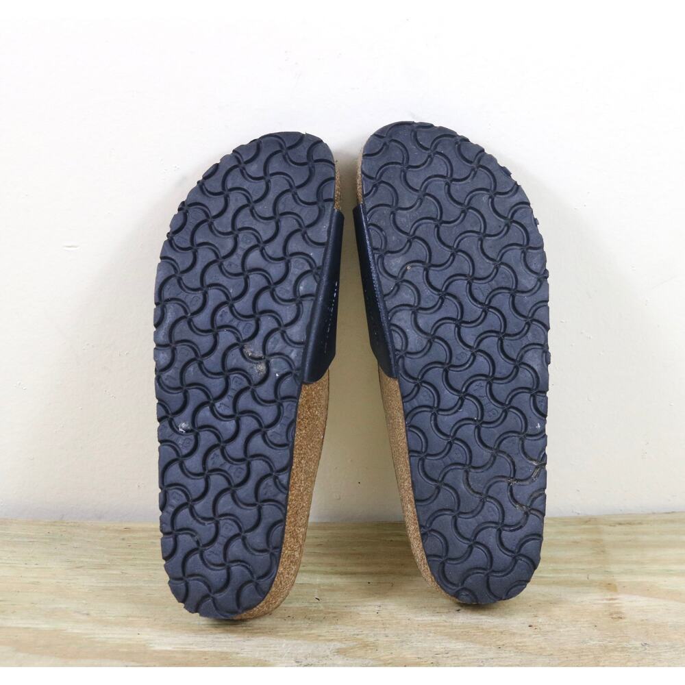 Birkenstock Sandals 8 Narrow Madrid sandals Black Birko-Flor Slides Buckle Shoes - Picture 6 of 6